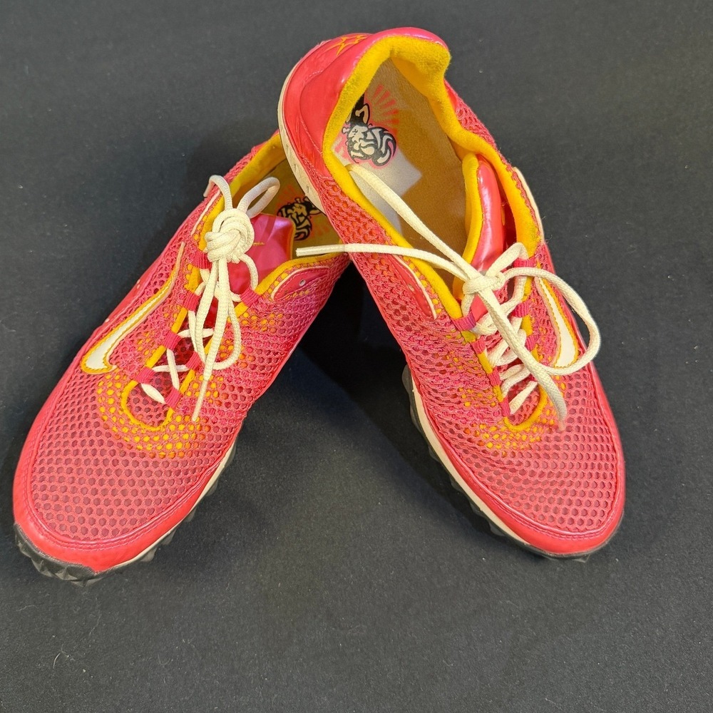 Nike Zoom Jana Star Pink Yellow Cross Country Track Spikes 311289-611‎ Womens 9